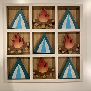 EUC tabletop camp fire tic-tac-toe